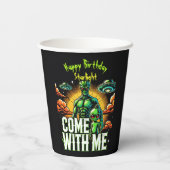 Gobelets En Papier Chiffres Aliens : Aventures dans l'espace (Verso)