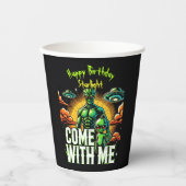 Gobelets En Papier Chiffres Aliens : Aventures dans l'espace (Recto)