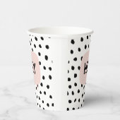 Gobelets En Papier Chiffres noirs modernes et Conversation de bulles  (Droite)