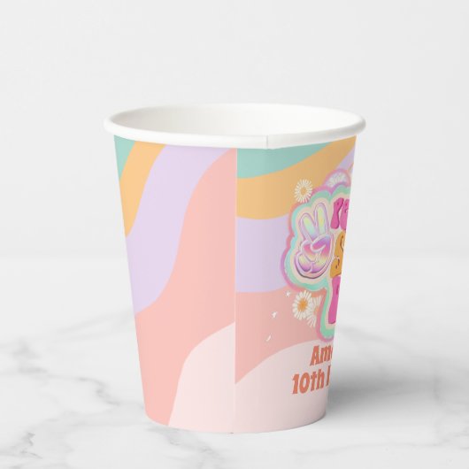 Gobelets En Papier CHIFFRES UNIQUES super Peace Out 10e (Droite)