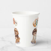 Gobelets En Papier Chih Tzu Chiens Anniversaire Gâteau (Droite)