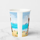 Gobelets En Papier Chihuahua Dog sur la plage (Gauche)