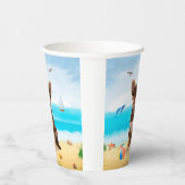 Gobelets En Papier Chihuahua Dog sur la plage (Droite)