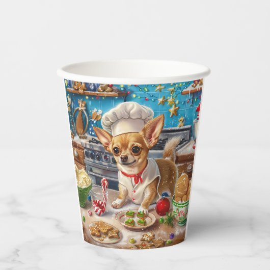 Gobelets En Papier Chihuahua Gîtes de vacances : Noël festif (Recto)