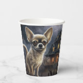 Gobelets En Papier chihuahua Halloween effroi (Verso)