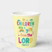Gobelets En Papier “Children Are a Gift from the Lord” (Cream) Party