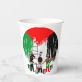 Gobelets En Papier Children of Gaza Painting Palestine Flag (Recto)