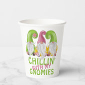 Gobelets En Papier Chillin Avec Mes Gnomies Gnome Humour (Recto)