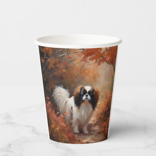 Gobelets En Papier Chin japonais à l'automne Feuilles automne Inspira (Verso)