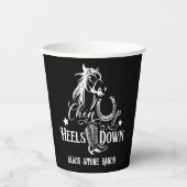 Gobelets En Papier Chin up talons bas cowgirl cheval amoureux équitat (Recto)