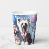 Gobelets En Papier Chinese Crested Birthday (Verso)