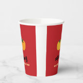 Gobelets En Papier Chinois Bonne chance J'Aimerais Parti Rouge (Gauche)