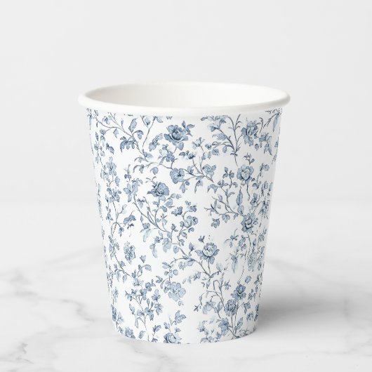 Gobelets En Papier Chinoiserie Bleue (Recto)