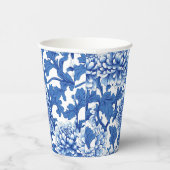 Gobelets En Papier Chinoiserie Florale Peony bleu et blanc (Droite)