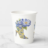 Gobelets En Papier Chinoiserie moderne élégant Floral High Heel (Recto)