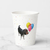 Gobelets En Papier Chiot beagle Avec Ballons Coupes De Papier (Verso)