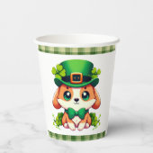 Gobelets En Papier Chiot de la Saint-Patricks (Verso)