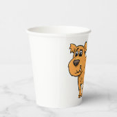 Gobelets En Papier Chiot orange débraillé (Droite)