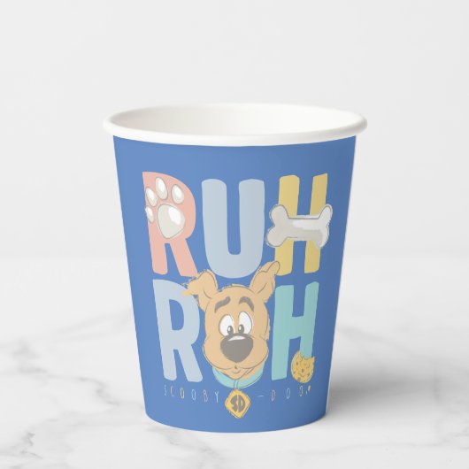 Gobelets En Papier Chiot Scooby-Doo "Ruh Roh" (Verso)