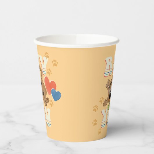 Gobelets En Papier Chiot Scooby-Doo "Ruv You" (Gauche)