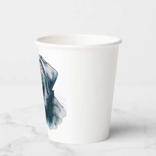 Gobelets En Papier Chiot Tropical Aquarelle (Verso)