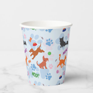 Gobelets En Papier Chiots et chatons Coupe de papier