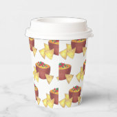 Gobelets En Papier Chips Chili Con Queso Blanco Nachos Fromage Dip (Droite)