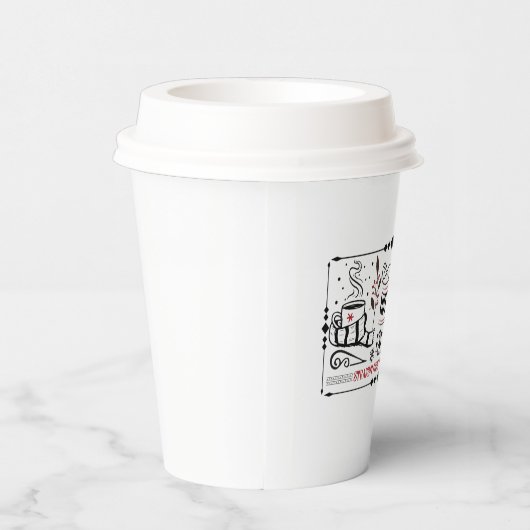 Gobelets En Papier Chocolat chaud North pôle fête de Noël (Droite)