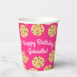 Gobelets En Papier Chocolat Chip Cookie Enfants 1ère fête d'anniver