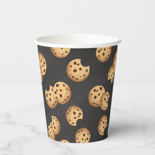 Gobelets En Papier Chocolat Chip Cookies Chalkboard Anniversaire Papi (Verso)