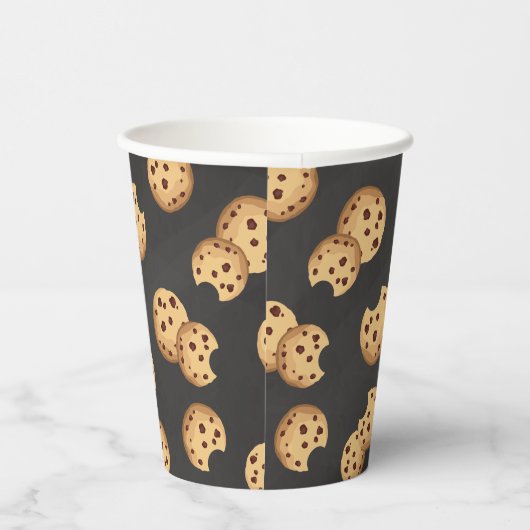 Gobelets En Papier Chocolat Chip Cookies Chalkboard Anniversaire Papi (Droite)