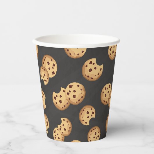 Gobelets En Papier Chocolat Chip Cookies Chalkboard Anniversaire Papi (Recto)