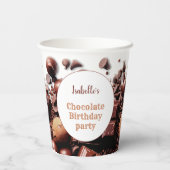 Gobelets En Papier Chocolat Chocolat Chaud cacao Blanc Nom Brown (Verso)