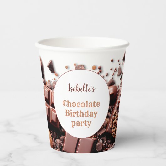 Gobelets En Papier Chocolat Chocolat Chaud cacao Blanc Nom Brown (Recto)