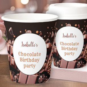 Gobelets En Papier Chocolat Chocolat Chocolat Chaud cacao foncé