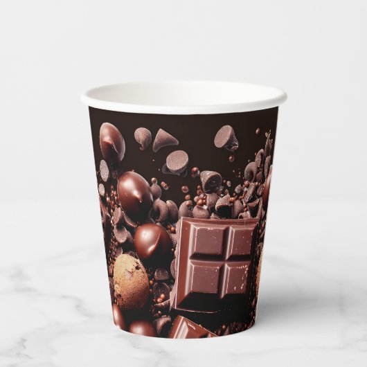 Gobelets En Papier Chocolat Chocolat Chocolat Chocolat Chocolat Choco (Verso)