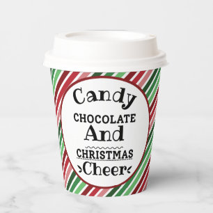 Gobelets En Papier Chocolat de bonbons et fête de Noël