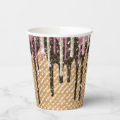 Gobelets En Papier Chocolat Pink Ice Cream Cone Parties scintillant D (Gauche)