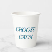 Gobelets En Papier Choose Calm – Minimal Coffee Mug | Aesthetic Zen Q (Recto)