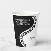 Gobelets En Papier Chorus personnalisé Nom Piano Music Singer (Verso)