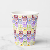 Gobelets En Papier Chouettes mignonnes, Chouette Motif, Chouettes pou (Recto)