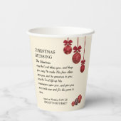 Gobelets En Papier chrétien | LE SEIGNEUR VOUS BLESSE | Noël (Verso)