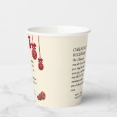 Gobelets En Papier chrétien | LE SEIGNEUR VOUS BLESSE | Noël (Gauche)