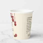 Gobelets En Papier chrétien | LE SEIGNEUR VOUS BLESSE | Noël (Droite)