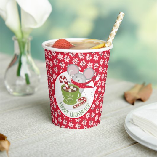 Gobelets En Papier ChrisMouse Snow Flakes Paper cup (Insitu)