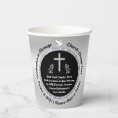 Gobelets En Papier Christian Paper Cups, pour Christian, Church Party (Verso)