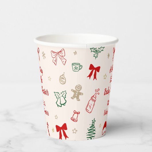 Gobelets En Papier Christmas A Merry Litte Baby Shower (Droite)