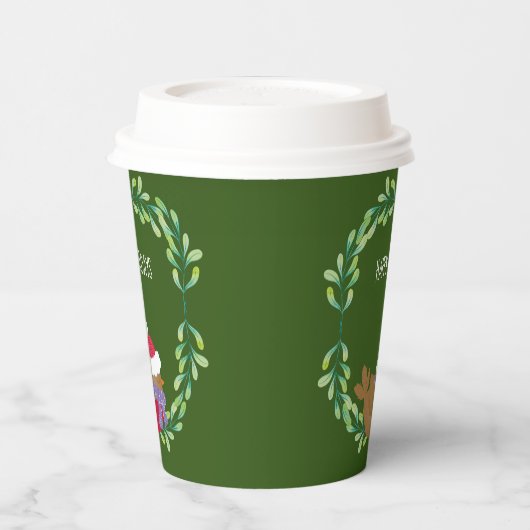 Gobelets En Papier Christmas Bird On A Branch Paper cup (Gauche)