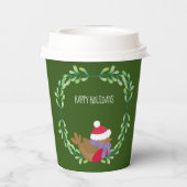 Gobelets En Papier Christmas Bird On A Branch Paper cup (Verso)