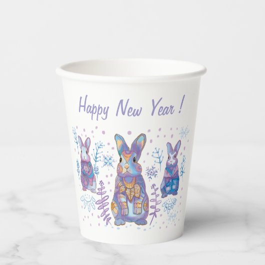 Gobelets En Papier Christmas Bunny (Recto)